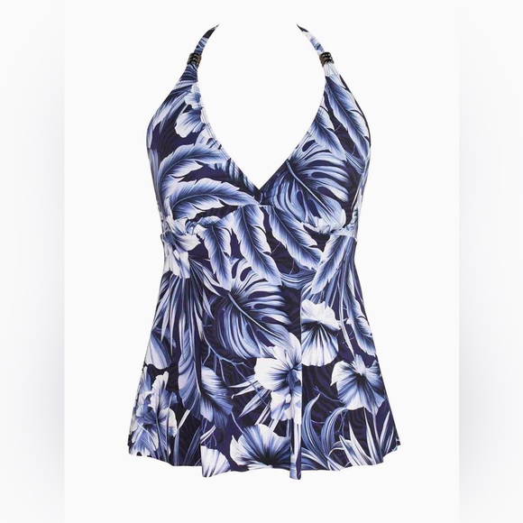 NWT AMORESSA Blue Panther La Belle Tankini Top SIZE 10 - Picture 12 of 12